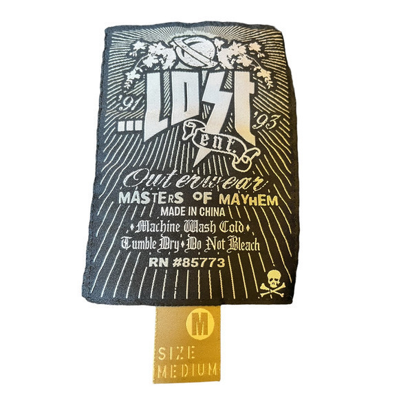 Lost Ent Monsters of Mayhem Wool Blend Fleece Skater Zip Front Jacket 90's‎ M - Picture 7 of 10